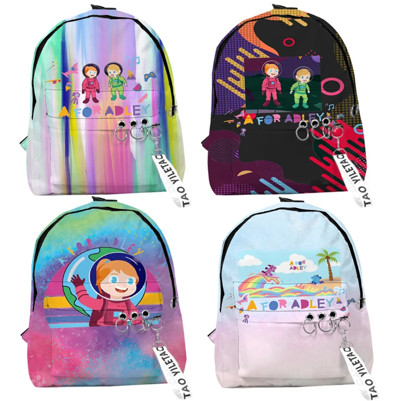 A pre batohy Adley Harajuku School Bags Ice Cream 3d Oxford Witerproof Key Chain Adsessory Teenager Boys Dievčatá malé tašky