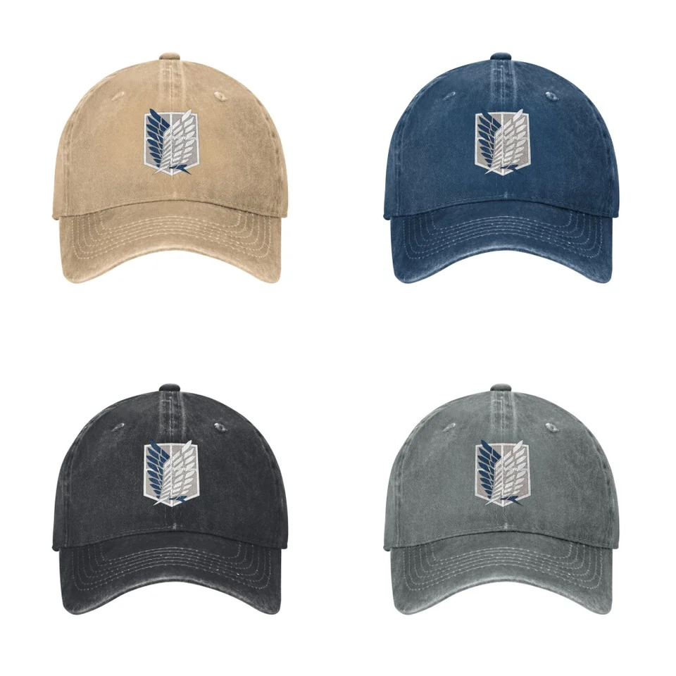 A-útok na t-titan logo baseball čiapka Men klobúk unisex hip hopová čiapka Denim Denim Trucker Cap letný športový klobúk slnečný krém