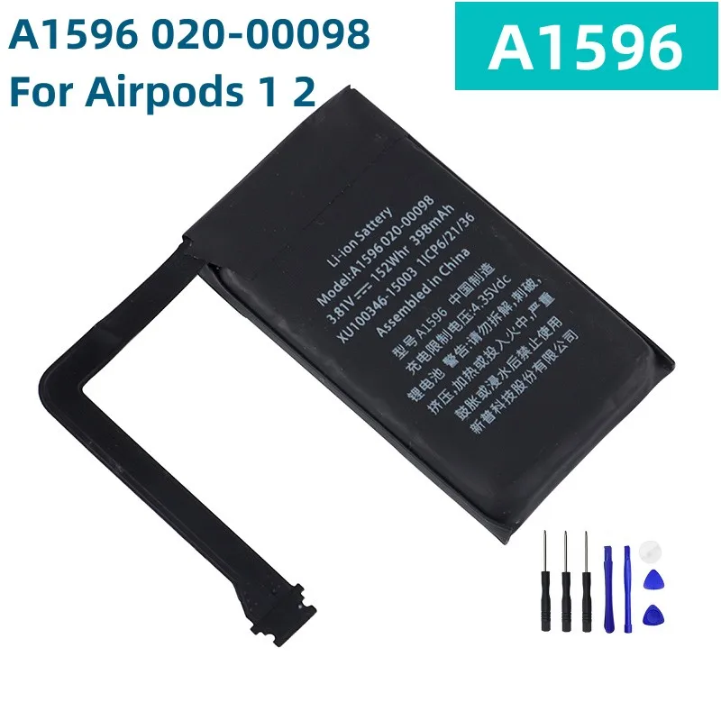A1596 pre AirPods 1. 2. A1604 A1602 A1523 A1722 A2032 A2031 Air Mods 1 2 bezdrôtové nabíjacie krabičky na nabíjacie skrinka
