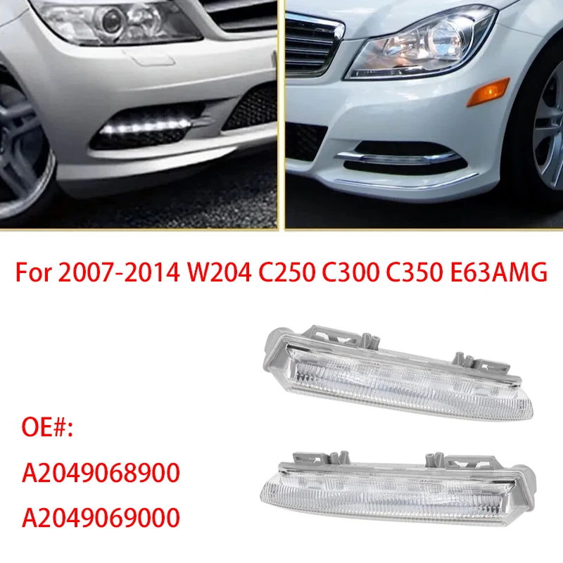 A2049068900 Denné hmlové svetlá vľavo/Righ LED pre Mercedes Benz 2007-2014 W204 C250 C300 C350 E63AMG OE A2049069000