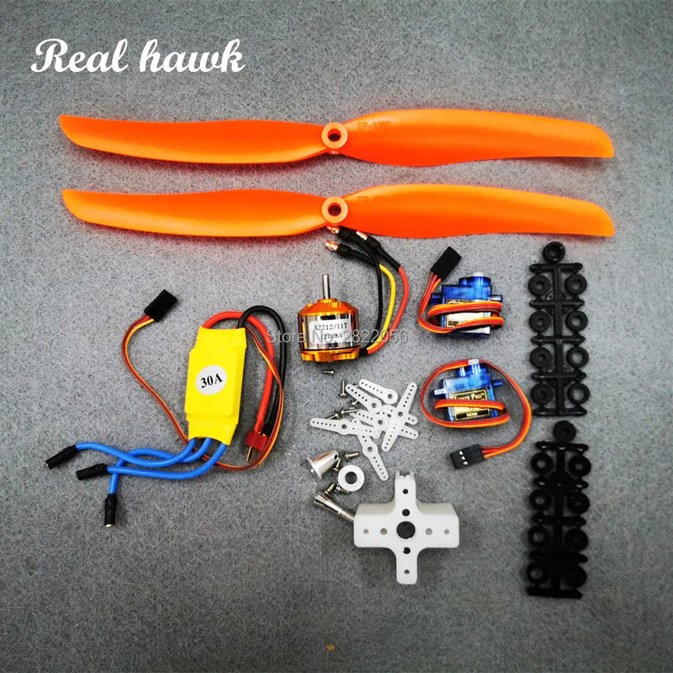 A2212 1200KV Brushless Motor 30a ESC Motor Motor Outrunner 1060 vrtuľový vrtuľ SG90 9G Micro Servo pre RC Fixte Wing Loviar vrtuľníka