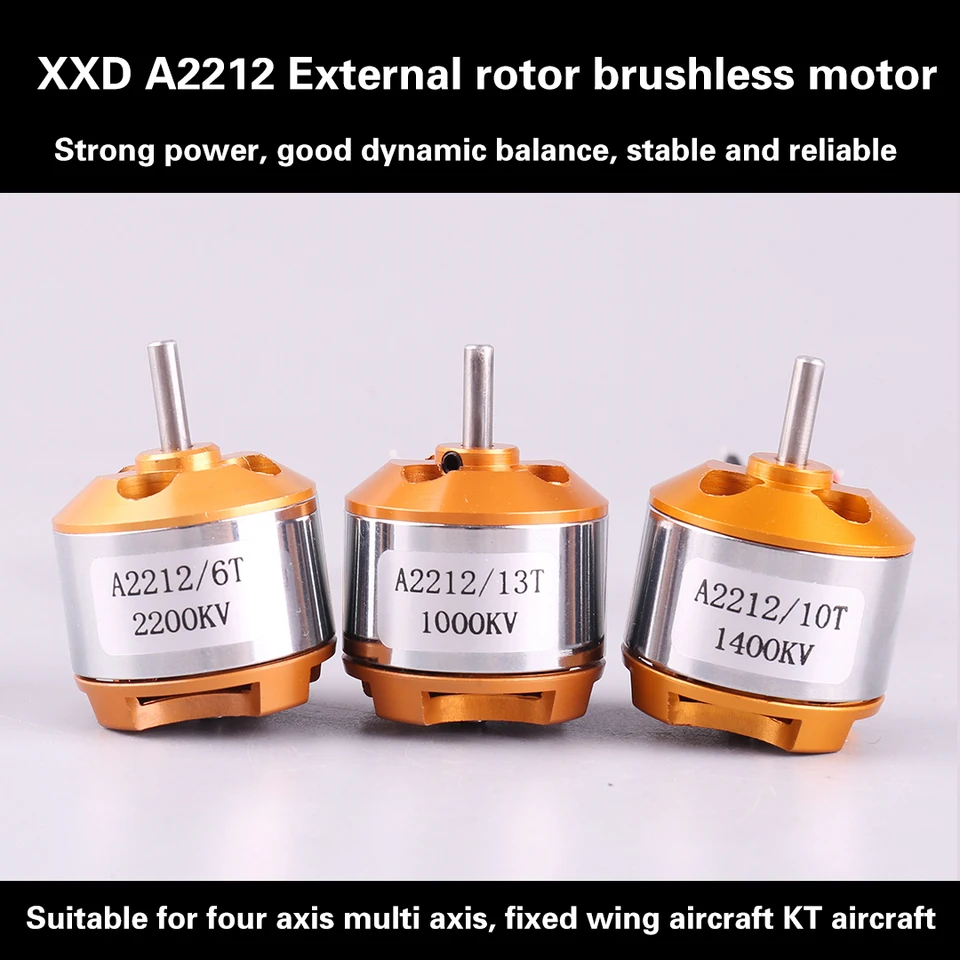 A2212 2212 Motor bez kefy KV1000 1400 2200 pre RC Aircraft Copter Electric Motor Engine/viaczátorské UAV