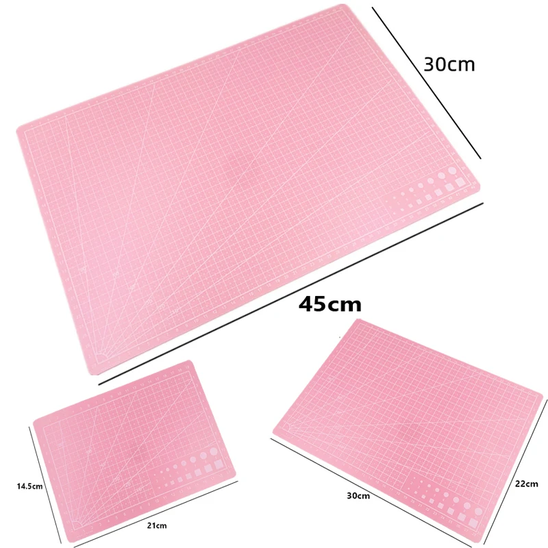 A3 A4 A5 PVC Cutting Mat Workbench Patchwork šijací manuálny šitie Nôž na rytie koženej reznej dosky na jednu bočnú podložku