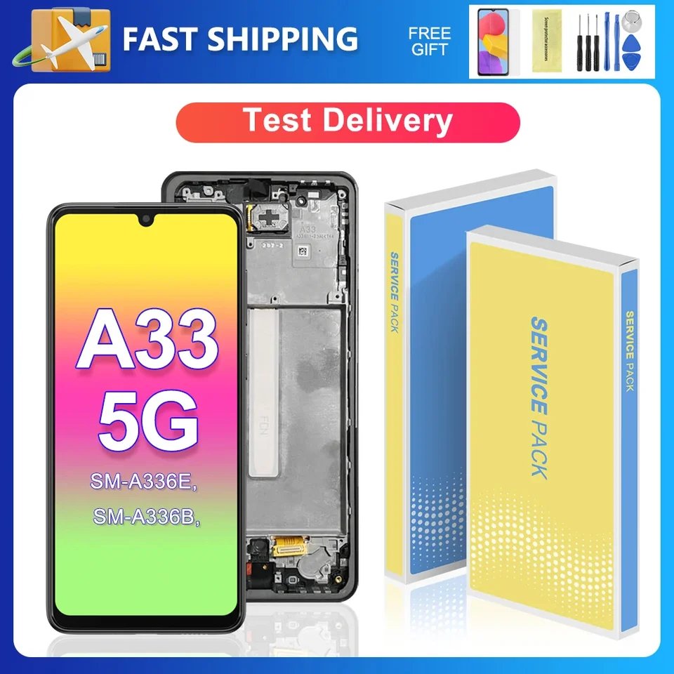A33 5G pre Samsung 6.4'''For A336E A336B A336E/DS A336M A3360 LCD LCD DISPLET DISPITIZAT DIGITIZERIZÁCIA Zostava