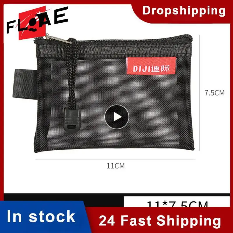 A4/A5/A6 Mesh Zipper Houch Clear Document Bag Book Folders