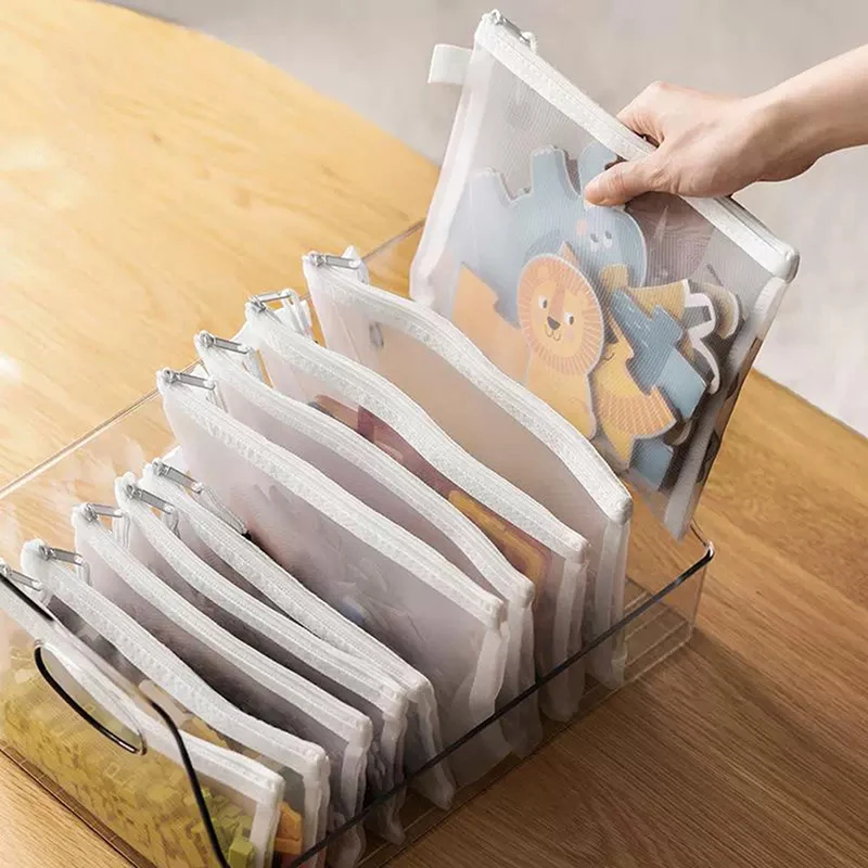 A4/A5/A6 mesh zipsové vrecko na zipsové vrecko Dokument Witerproof Zip File Priečinky Školské kancelárske potreby Puzdro 1 PC Kozmetické vrecká na kozmetické make -up