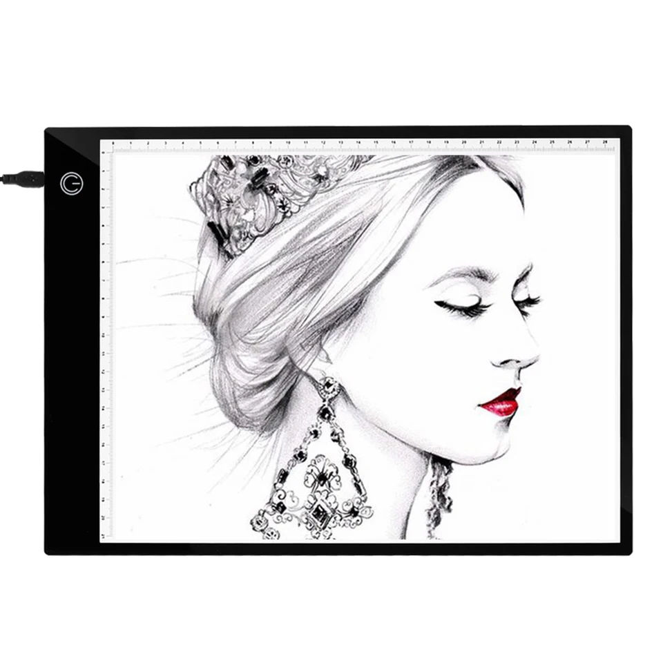 A4 digitálna grafika tableta LED dosky LED doska sledovanie kopírovacieho podložky