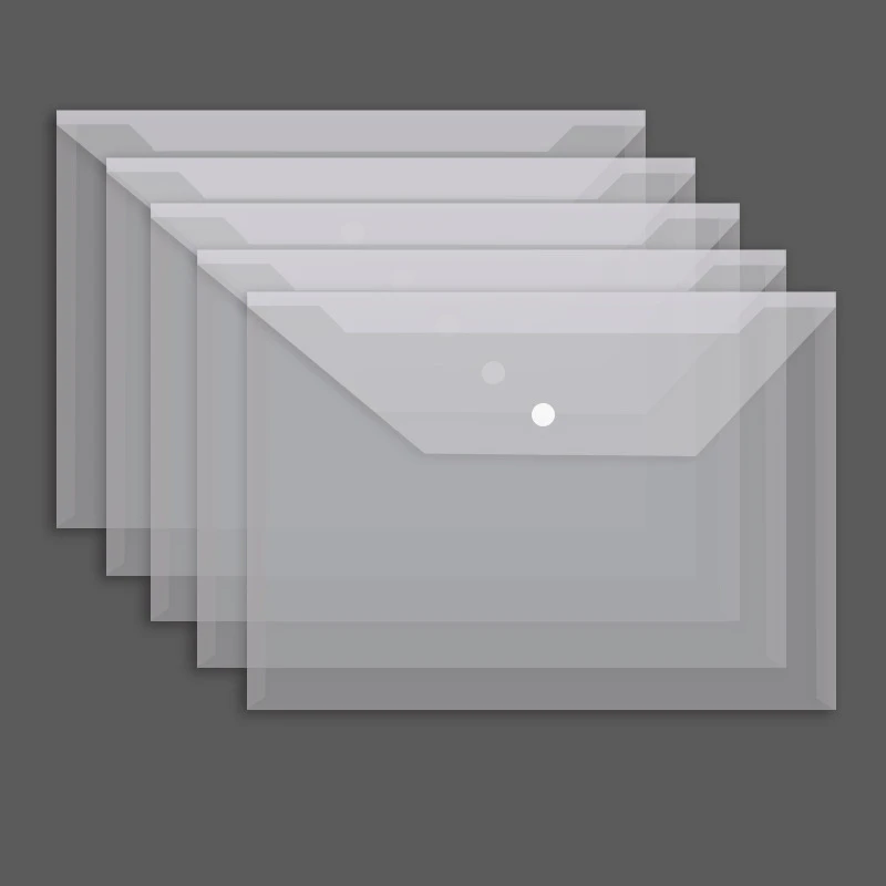 A4 Tlačidlo Taška Transparentná taška na dokument Student Test Paper Storage Office Dáta Zmluvné skladovacie priečinok Vodotesné zachytávanie vrecka