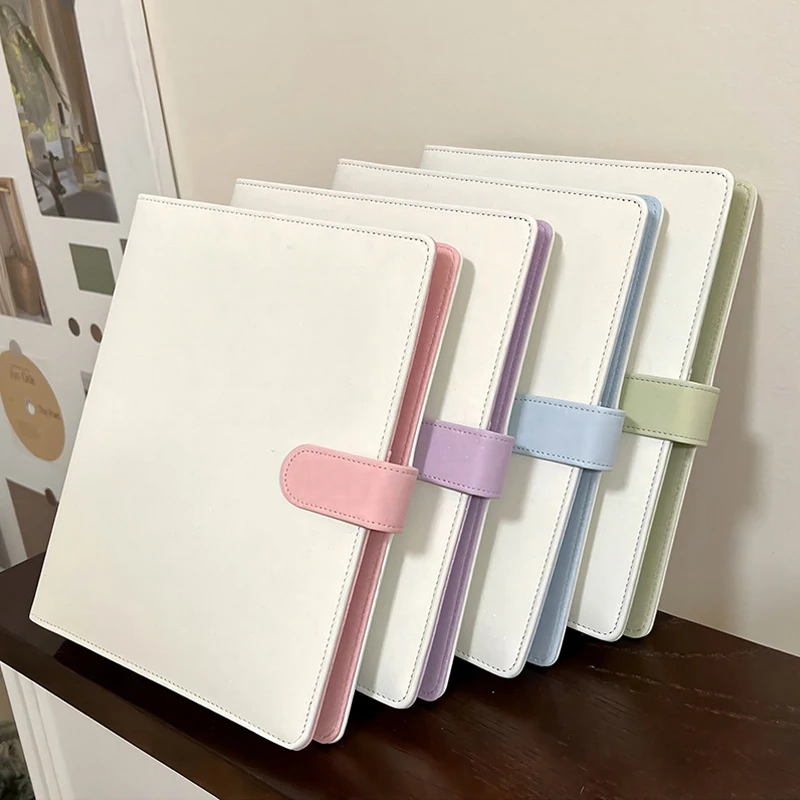 A5 6 Ring PU Leather Binder Photo album Recillouble Binder Cover Kpop Photocard Držiteľ obchodnú kartu Zhromažďovanie kníhky koberec