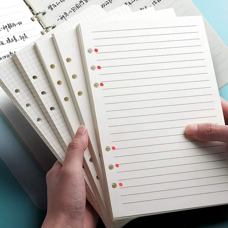 A5 A6 Loose Leaf Notebook Revill Spiral Binder Planner Vnútorná stránka vo vnútri papierových mliečnych výrobkov týždenný plán