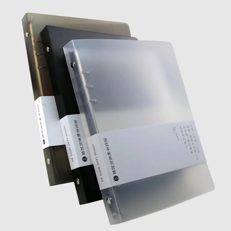 A5 A6 pp 6 otvory priehľadný plastový notebook kryt obaly voľný list krúžkový spojivo Vnútorné strany Denník Plánovač krytu