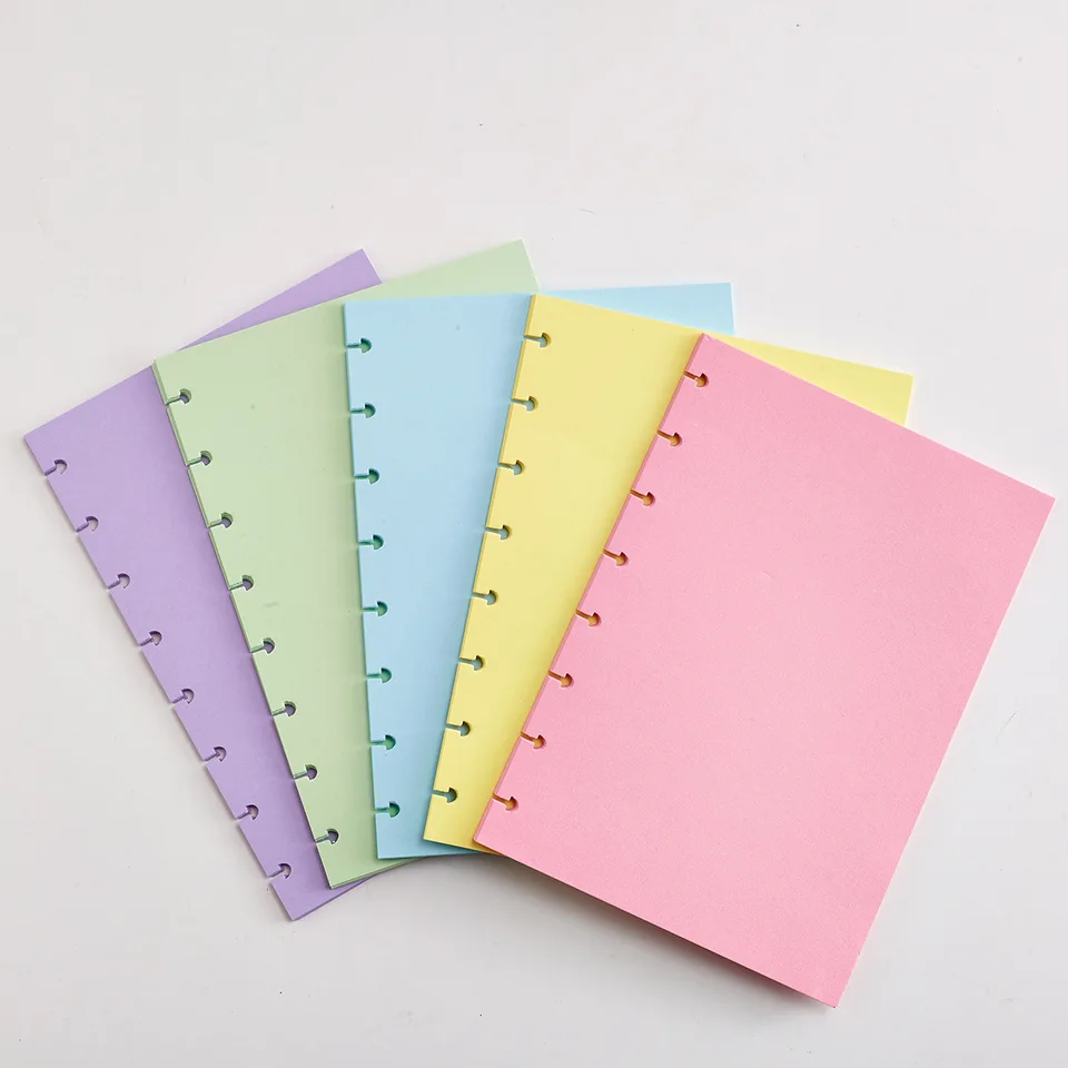 A5 Line Loose Leaf Paper s tromi otvormi Šesť dier Sedem dier slepá vnútorná stránka