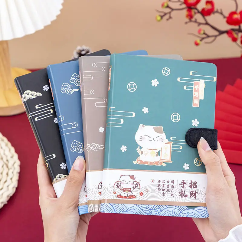 A5 Lucky Cat Krásne roztomilé ručne maľované farebné knihy Kreatívne pekné poznámky Kawaii Stationery Notebooks pre študentov