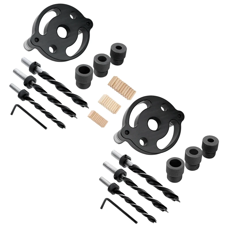A50I Vertikálne vreckové diery Jig Self Centering Dowelling Jig Puncher Locator Locator Vŕtací sprievodca pre spracovanie dreva