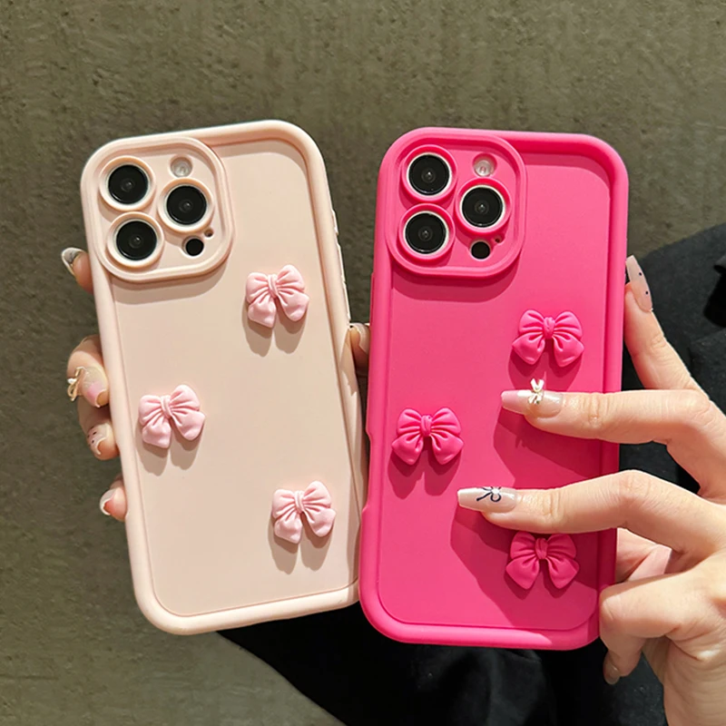 A50S A30S Korean Cute 3D Stereoscopic Bow Telefón na puzdre Samsung Galaxy A50 A50 A30 A30 A10 A10 A7 2018 2019 4G Cake A 50 70 30