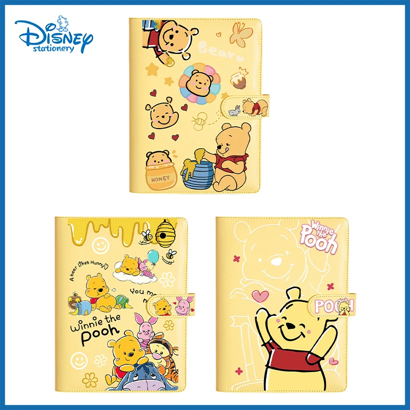 A6 Disney Winnie 6 Ring Loose-Laf Magnetic Buckle Ručná kniha Študentský prsteň prsteň spojivo Kawaii School Supplies Gif Wholesale