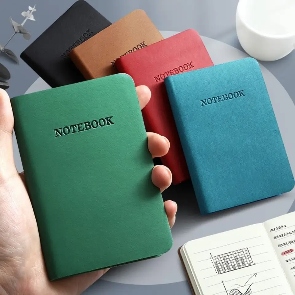 A7 Mini notebook Prenosné vrecko Poznámkový blok Memo Diary Plánovač Agenda Organizátor Office School School Stationaly
