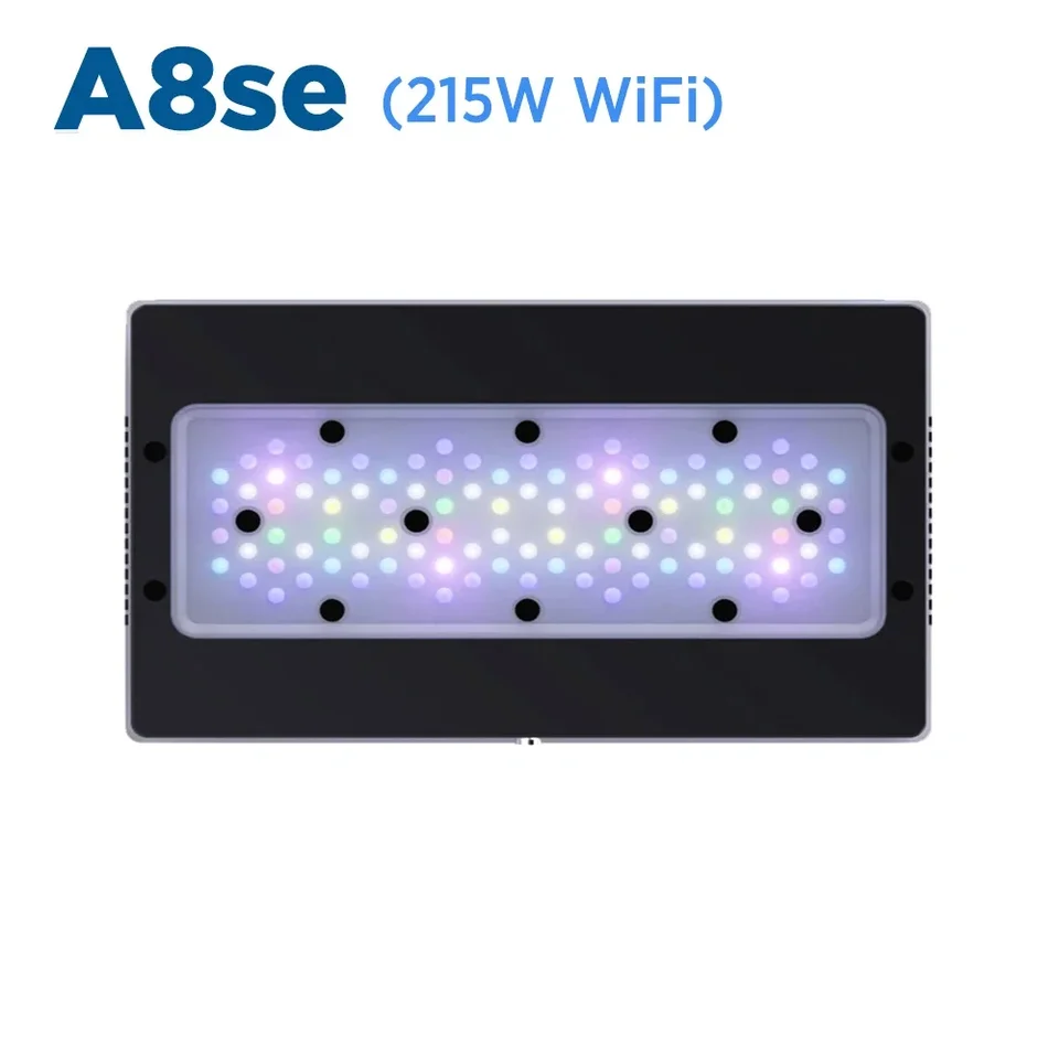 A8SE SMART CELÉ SPECTRUM 215W WIFI APP Programovateľné slané voda Aquarium Coral Reef LED svetlo