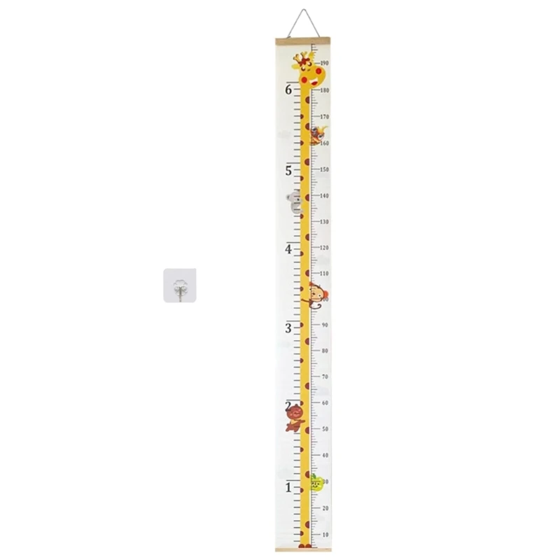 A9LB detská výška graf Roll Up Up Detská výška meranie pravítka Moderné a funkčné ľahko čistenie nepremokavých