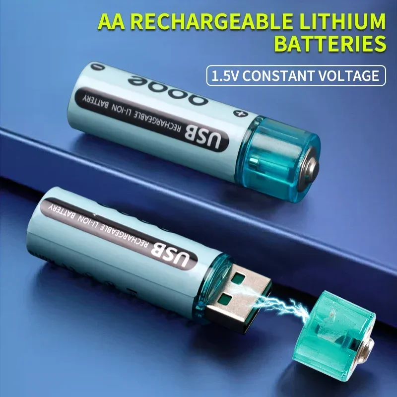 AA 2700MWh 1,5 V Nabíjateľná batéria USB lítiová batéria pre diaľkové ovládanie myši Malé ventilátorové elektrické hračky Pilas 1 5 V Recargables