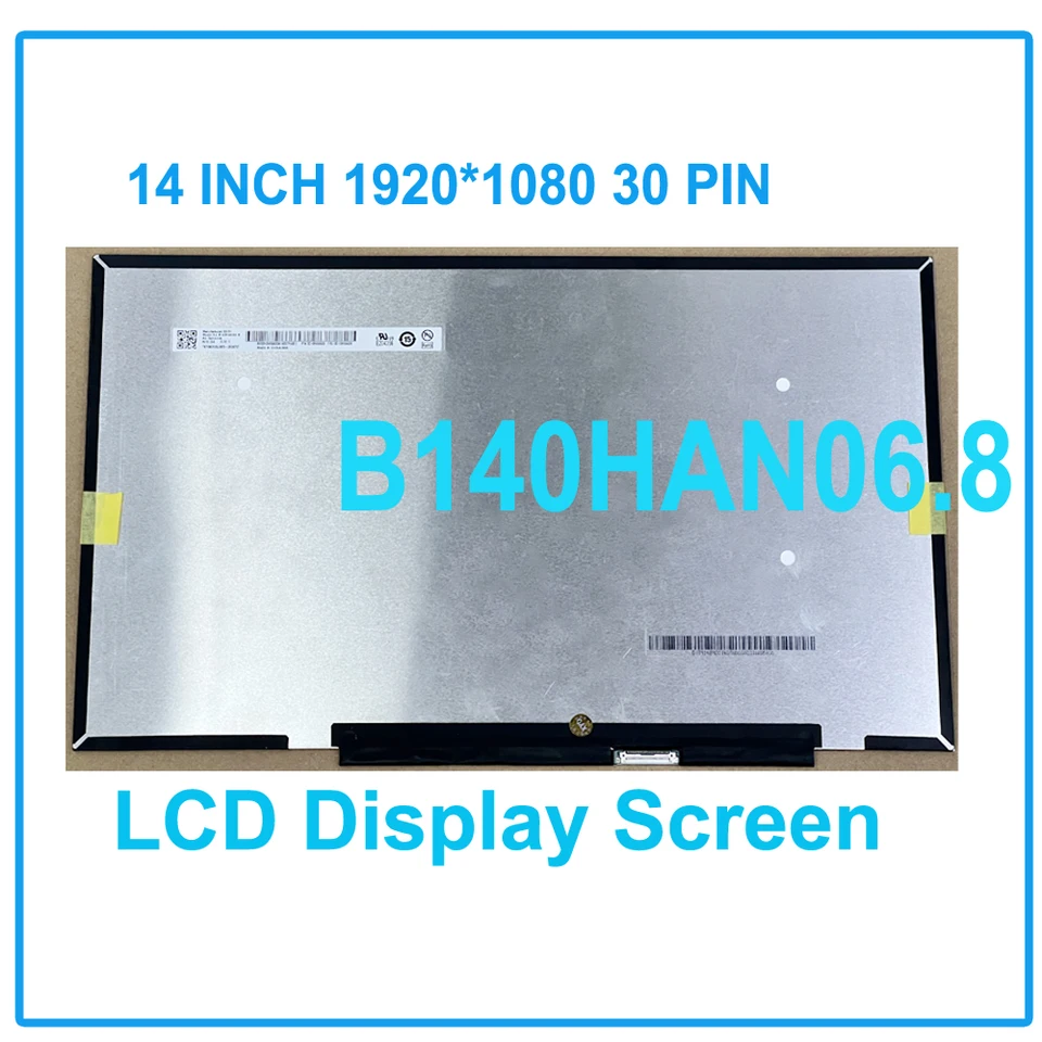 AAA+ 14-palcová obrazovka notebooku IPS pre B140Han06,8 LCD displej N140HCG-EQ1 NV140FHM-N66 FHD 1920x1080 30pin EDP