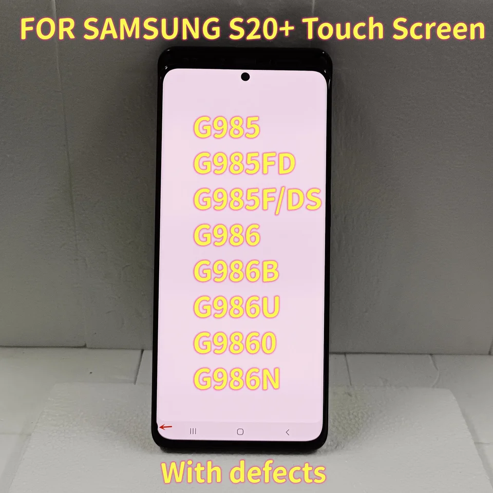 AAA+ AMOLED S20+ Displej pre Samsung Galaxy S20 Plus LCD G985F/DS G986B G986U Digitátor dotykovej obrazovky Digitator