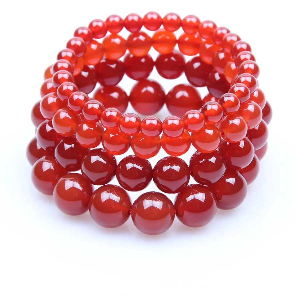 AAA Prírodné achátové korálky náramok Carnelian Karnelian Kamery 6/8/11/111/16 mm náramky