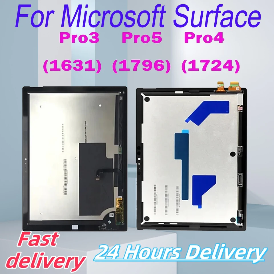 AAAAA ++++++ pre Microsoft Surface Pro 3 1631 Pro 4 1724 Pro 5 1796 LCD displej dotykovej obrazovky Digitalizátor Zostava Surface Pro 5 LCD