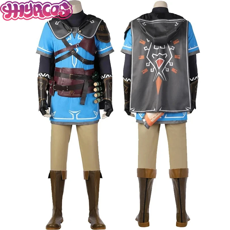 Aavg Game slzy cos Kingdom Zelda Cosplay kostým anime princezná Zelda Full Set Tops Pants Cloak Halloween role Play Suis Men