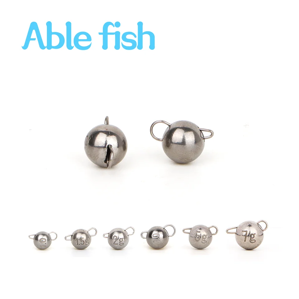 ABABLEFISH Tungsten Cheburashka Sinker 1G1.5G2G3G5G7G12G14G20G30G97% WOLFRAM Fishing Weights Tainkle pre doplnky pre mäkké červy