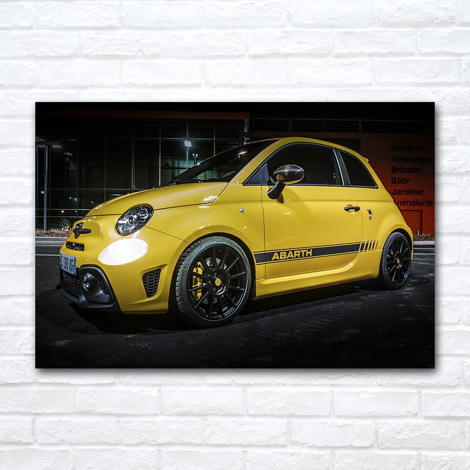 Abarth 500 Plagátové plátno Canvas výtlačky maľba pre obývaciu izbu dekor nástenné umenie Obrázok
