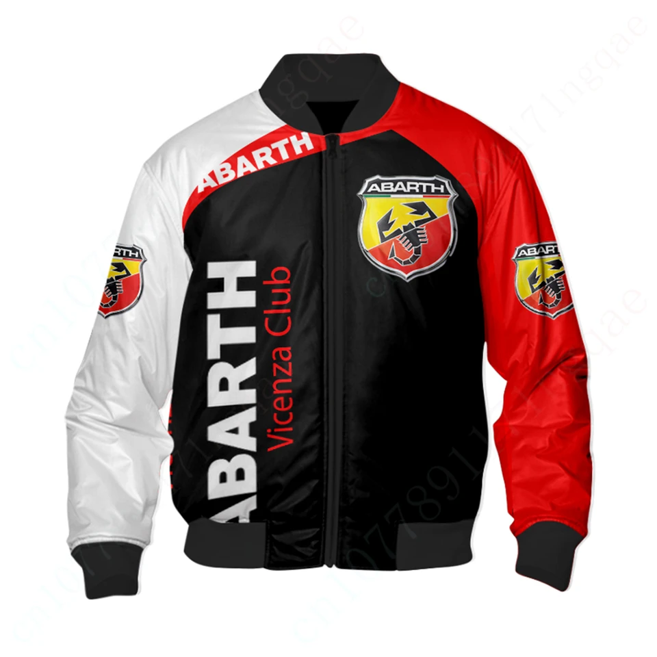 Abarth bundy pre pánske oblečenie 3D bundy Techwear baseball uniforma bombardova