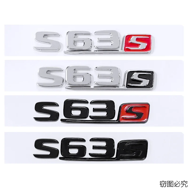 ABS CAR TRUGER STRANA Zadný kmeň odznak O nálepky pre dekoráciu pre Mercedes Benz S63S W124 W205 C180 E320 S320 CLK CLK CLS GLA GLC SLS