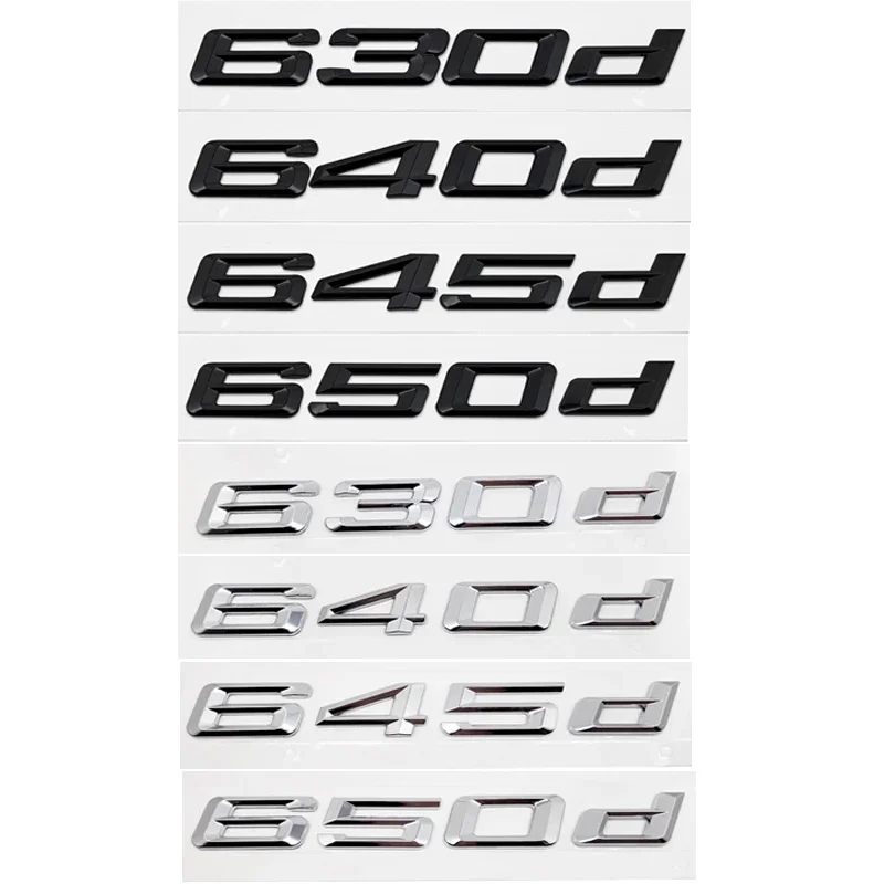 ABS Car Zadné kmeňové písmená Logo odznak Znak pre BMW 6 Series 630D 640D 645D 650D E63 E64 F06 F12 F13 G32 Príslušenstvo
