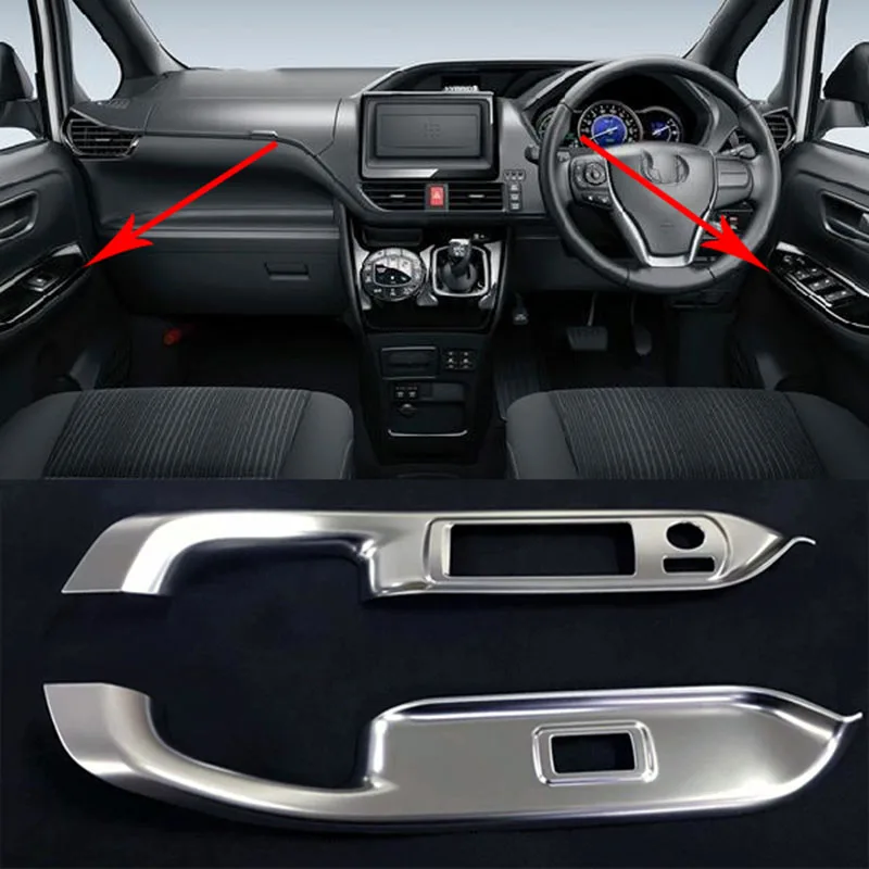 ABS Chrome Trim okenné spínač zdvíhacieho spínača dekorácie Repire Regulator Panel Panel Cover pre Toyota Voxy Noah pre Toyota Voxy Noah R80 RHD