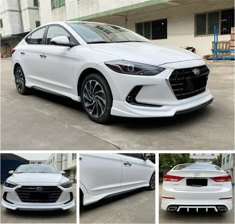 ABS FAINT predný nárazník zadný spojler kmeňa Difuser Side Body Body Body Body pre Hyundai Elantra 2016 2017 2018 2018 2019