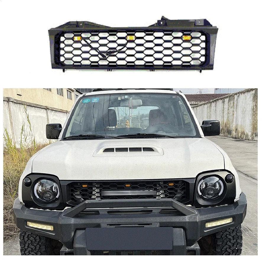 Abs Grille Grills for Suzuki Jimny 2012 2013 2014 2015 2016 2017 2017 2018 Racing Grill+predné lampy Cover+LED svetlomety automatické diely