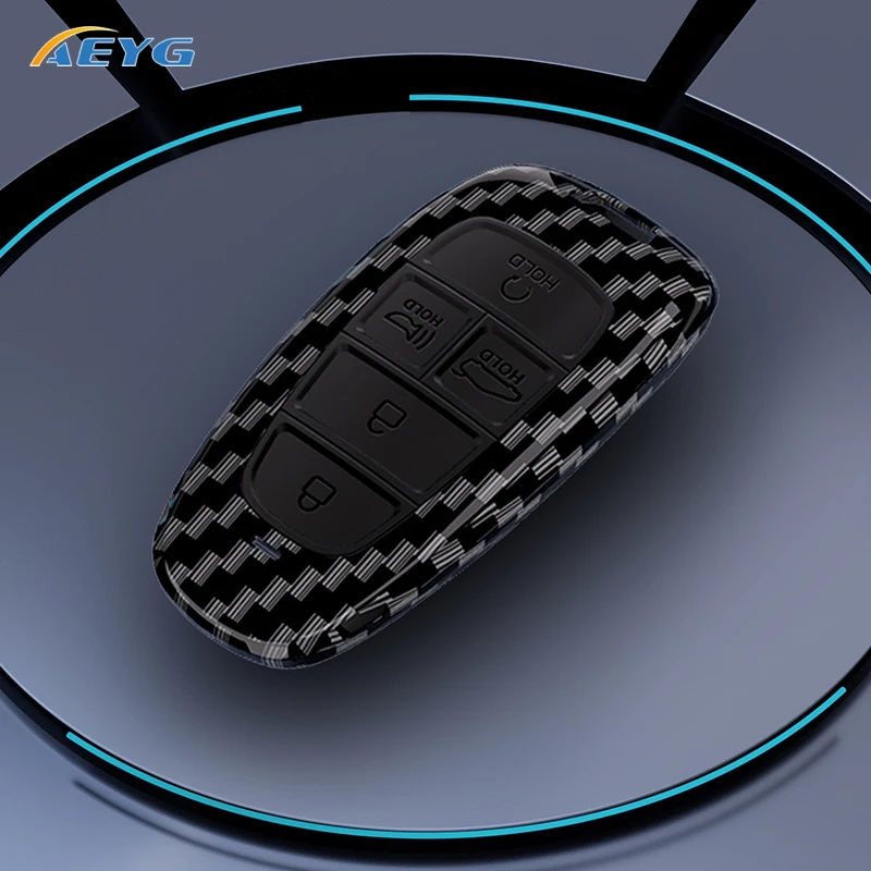 ABS Kľúčové krytie pre kľúčové puzdro pre Hyundai Tucson Solaris Sonata Hybrid Nexo NX4 Santafe DN8 3 4 5 6 7 Tlačidlá Kľúčové prípady FOB ACCEZORY