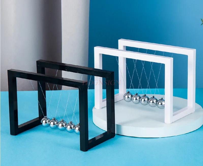 ABS Newtons Cradle Steel Balance Pendulum Ball Physics Science Fun Desk Hray Educational výučba príslušenstva Darček 2Color