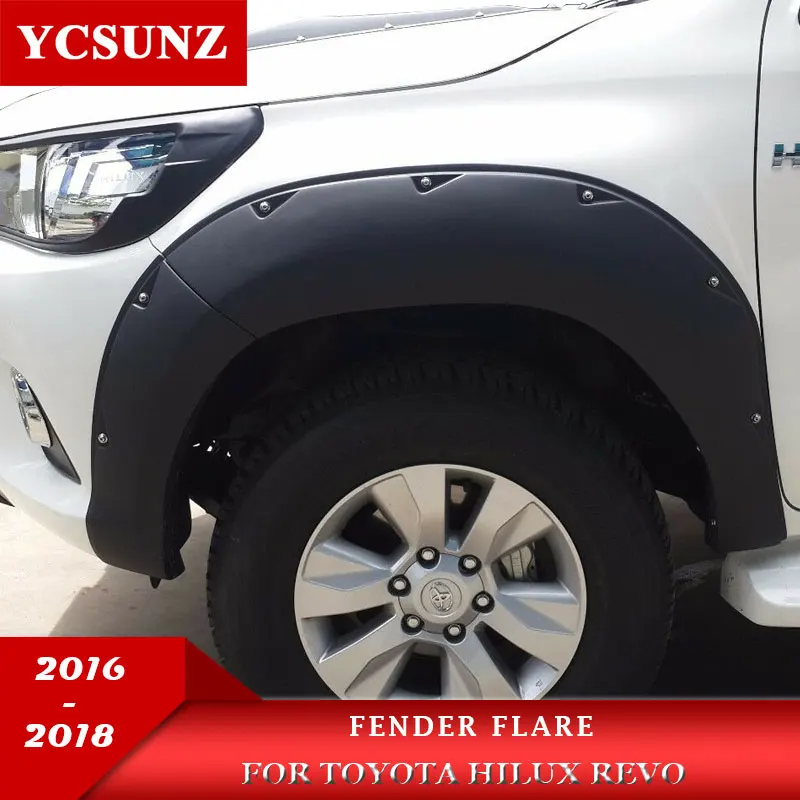 ABS upravené kolesá Fender Fender Flare Car Access pre Toyota Hilux Revo 2016 2017 2018 Black Mudguards