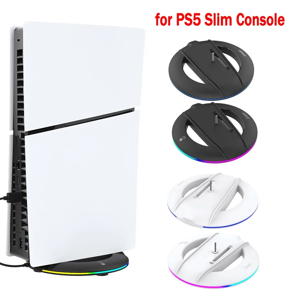 ABS Vertikálny stojan Non-skĺzavý základný stojan pre PlayStation 5 Slim Console Display Base pre disk PS5 Slim Console a digitálny