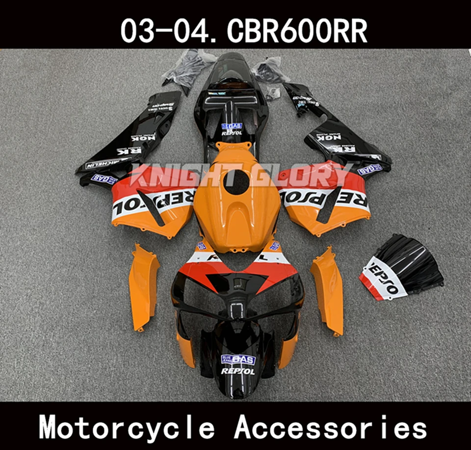 Abs vstrekovacie lištové kapotážové súpravy vhodné pre CBR600RR 2003 2004 CBR 600RR CBR600 RR PC37