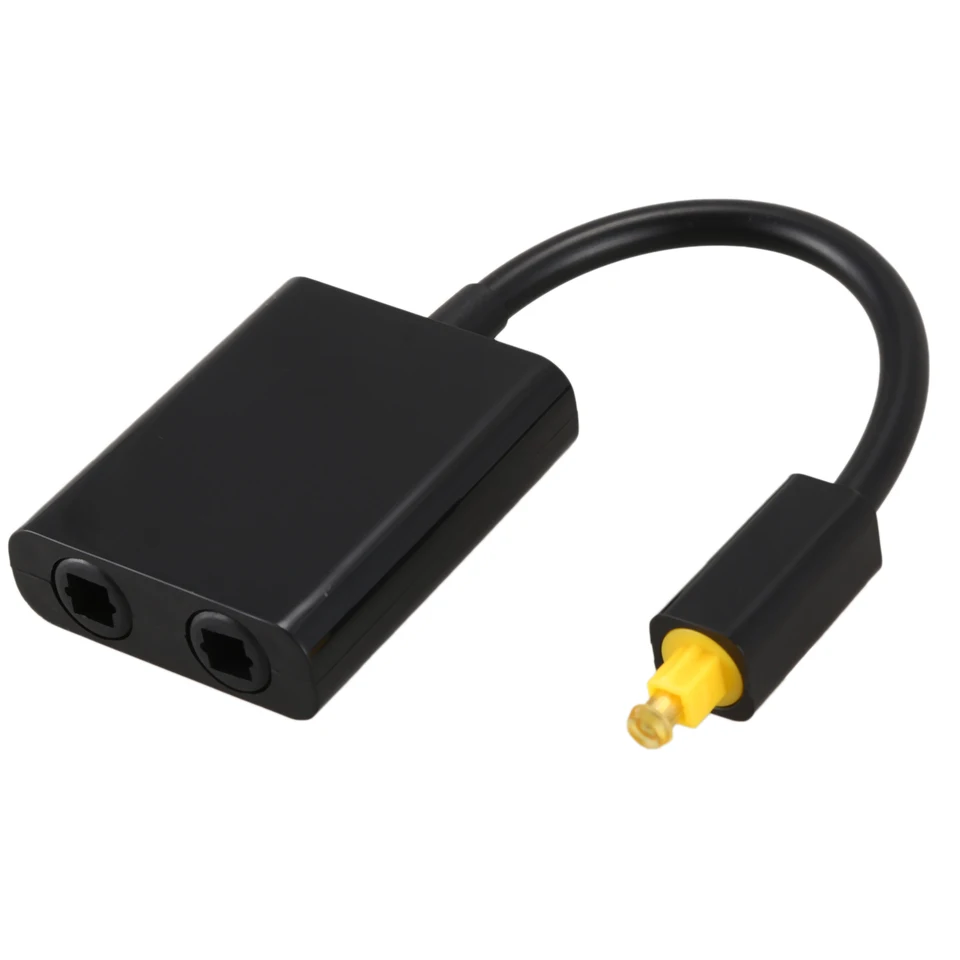 Absq-digitálny spdif Optický zvukový splitter 2-Way Toslink Splitter Adapter 1 Vstup 2 výstupný spdif Optický kábel rozbočovača