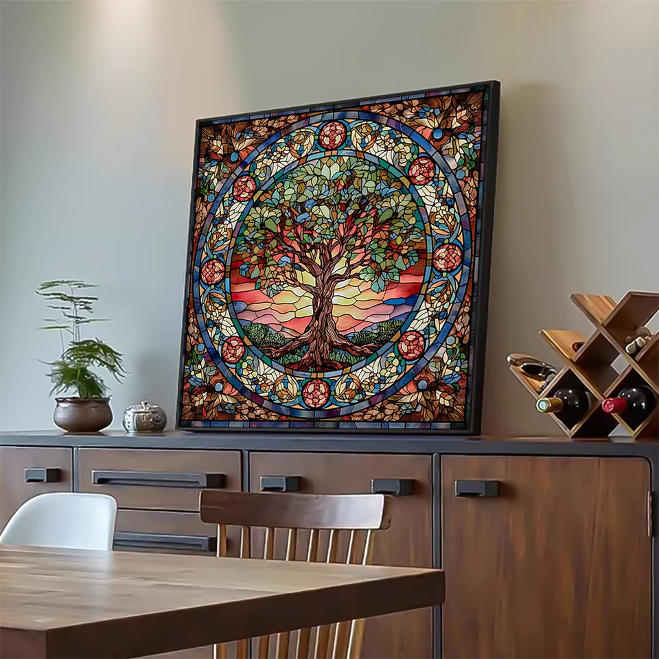 Abstrakt mandala kvetinová stena umenie maľba maľba Nordic Mýtus zátiší plagát výtlačky pic