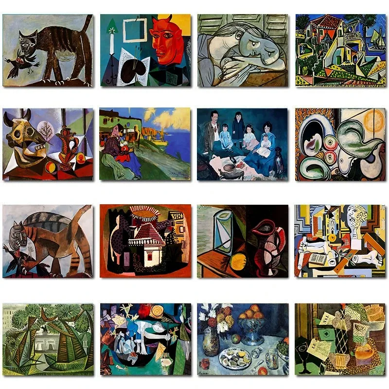 Abstrakt Pablo Picasso Slávny maliarsky majstrovský plagát a tlačené plátno tlač pre nástenné umenie Obrázok pre dekoráciu obývacej izby
