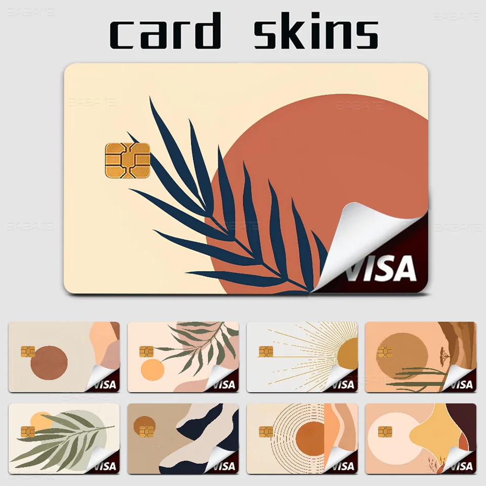 Abstrakt Sun Moon Painting Anime Cartoon Sticker Film Skin For pre kreditnú kartu debetnú bankovú kartu
