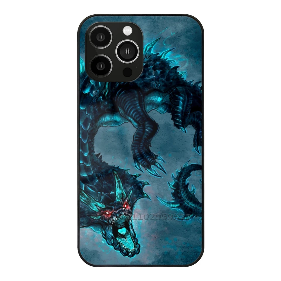 Abyss sklenené puzdro pre iPhone 15 14 11 12 13 Pro Max xs xs xr 6s 7 8 plus mäkký okraj Monster Hunter Monhun Leviathan
