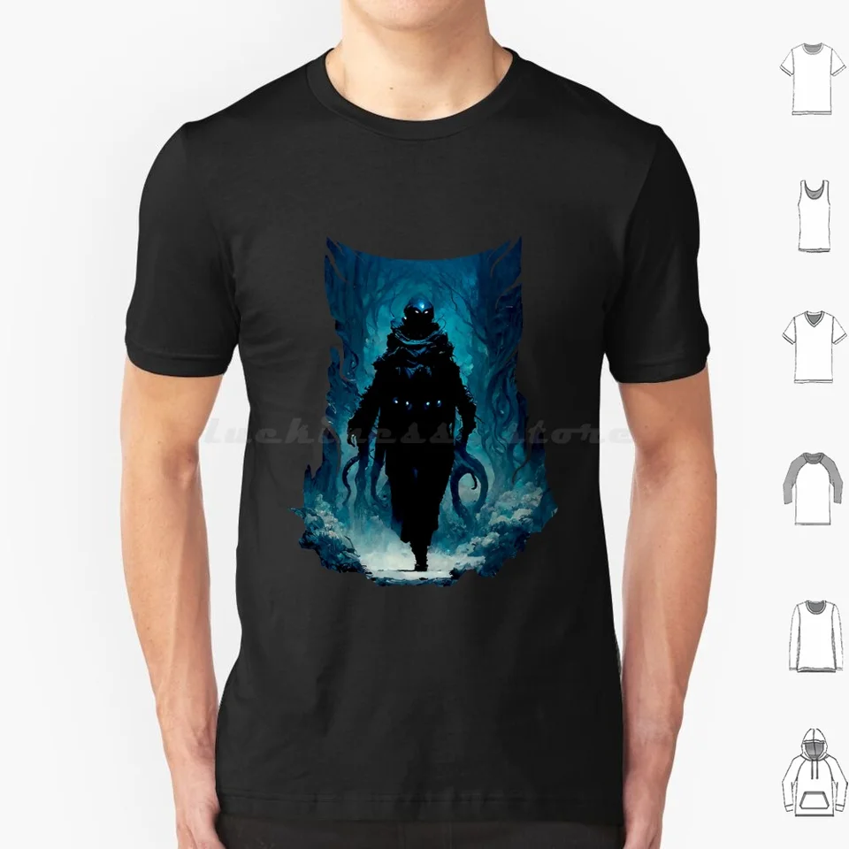 Abyss Walker T tričko Veľká veľkosť 100% bavlnená priepasť Dark Artorias Souls Dark Souls Wolf Wolf Walker Abyss Walker Dark Souls 2 Bonfire