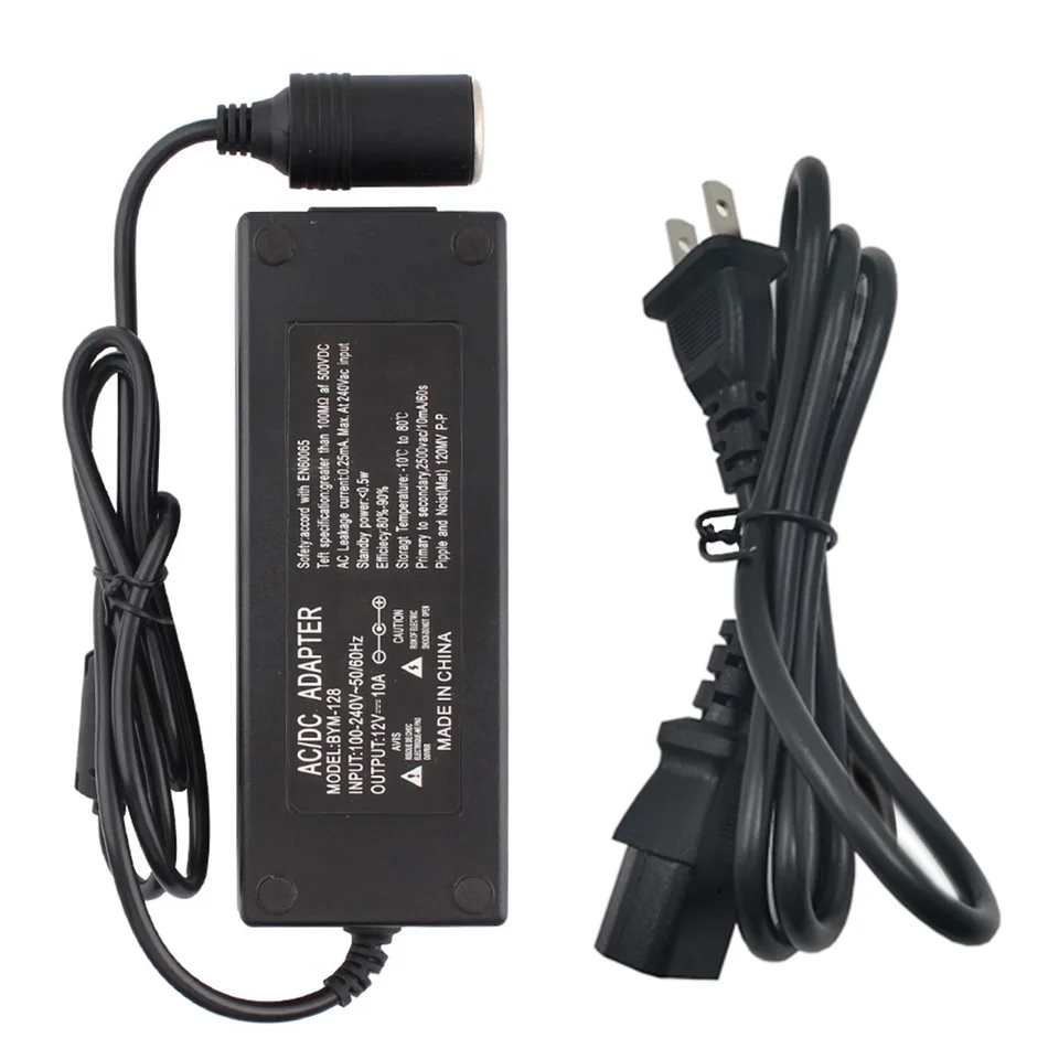 AC 110-220V až DC 12V 2A 3A 5A 6A 8A 10A Adaptér napájacie napájacie cigareta Zapaľovač prevodníka 12 V Volt pre vzduchové čerpadlo automobilu
