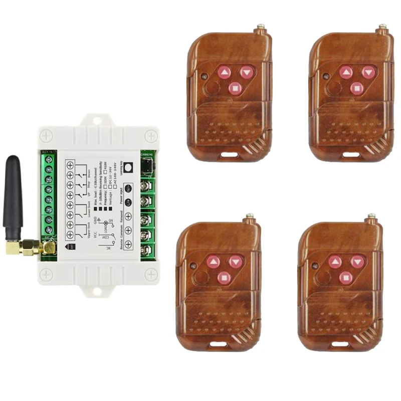 AC 110V 220V 2CH relé multifunkčný modul prijímača EV1527 bezdrôtové diaľkové ovládanie 433 MHz diaľkový spínač pre DC Motor DIY